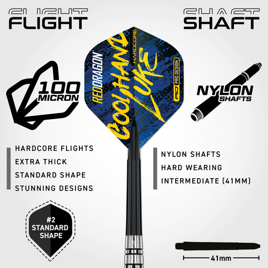 Red Dragon Luke Humphries Brass Steeldarts - 21 g Red Dragon Luke Humphries Brass Steeldarts - 21 g