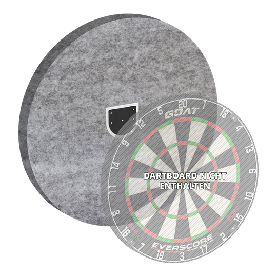 GOAT Silencer Veil Dampening Schallschutz System Das Bild zeigt das GOAT Silencer Veil Dampening Schallschutz System. Es ist ein Produkt zur Geräuschdämmung beim Dartspielen.