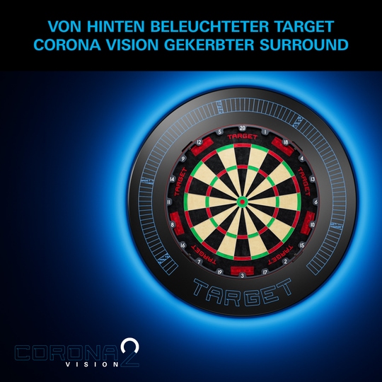 Target Corona Vision Notched Dartboard Surround mit Beleuchtung
