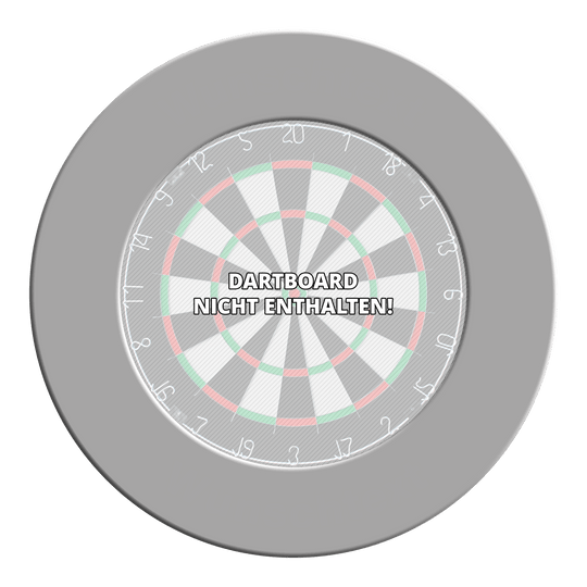 McDart Dartboard Surround Abgebildet ist ein graues Steeldartboard-Surround. Der Dateiname lautet 'DBS-grau_McDart_Steeldartboard_Surround_Grau_1'.