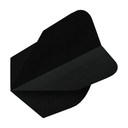 Nylon-Stoff No6 Flights Das Bild zeigt einen schwarzen Nylon-Stoff No6 Flight. Dieses Zubehör wird für Dartpfeile verwendet.