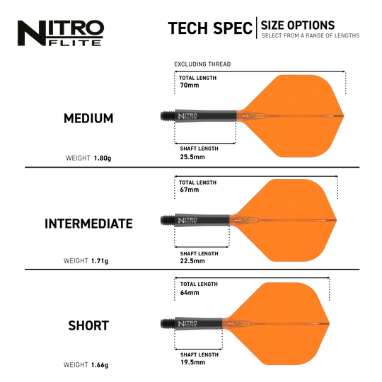 Red Dragon Nitroflite Black Shaft Orange Flights No2 Hier sieht man den Red Dragon Nitroflite Black Shaft Orange Flights No2. Die Kombination aus schwarzem Schaft und orangen Flights ist deutlich zu erkennen.