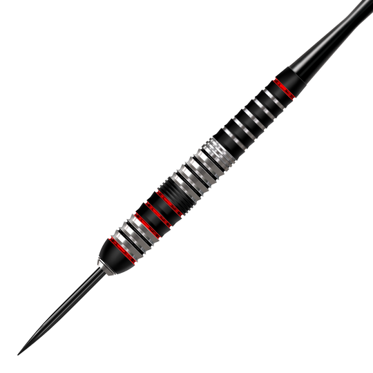 Hier siehst du die Harrows Heavy Metal Ryan Searle Brass Steeldarts. Die Steeldarts sind speziell für Präzision und Langlebigkeit entworfen.
