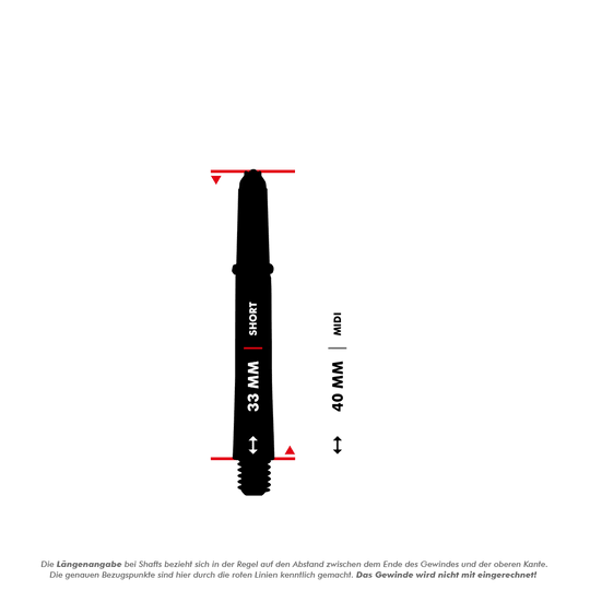 Harrows Supergrip Shafts - Schwarz Silber