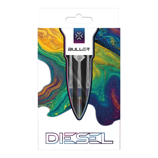 Bullet Diesel V2 Softdarts - 20g Das Bild zeigt die Bullet Diesel V2 20g Soft Darts. Sie sind leicht und liegen gut in der Hand.