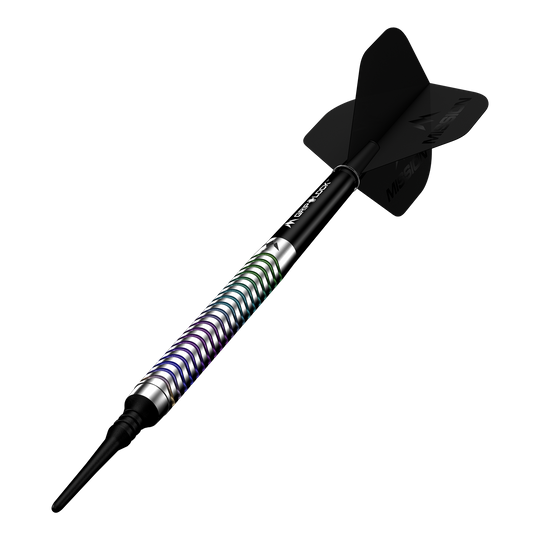 Mission Mirage Softdarts - 20g Mission Mirage Softdarts - 20g wird hier gezeigt. Das Bild zeigt die Softdarts aus nächster Nähe.