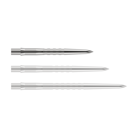 Mission Caliburn System Steeldartspitzen - Grooved - Silber