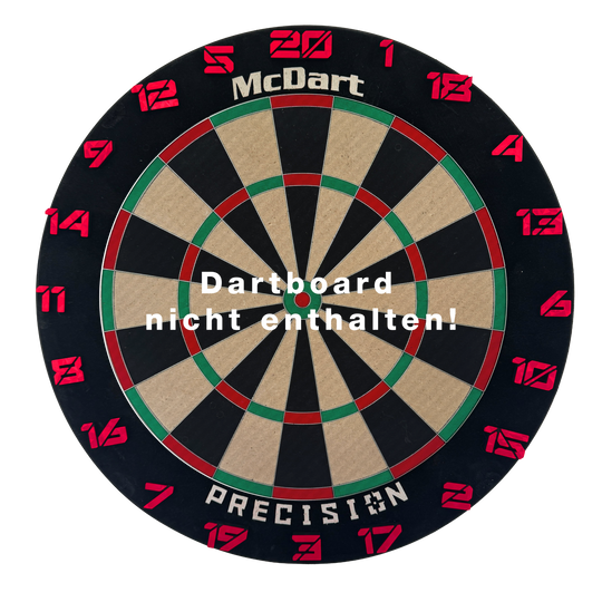 McDart Dartboard Steckzahlen / Zahlenring Cyber Das Bild zeigt ein Objekt mit dem Dateinamen 'Cyber Rot Board'. Das Hauptmotiv ist ein Board mit roten Akzenten.