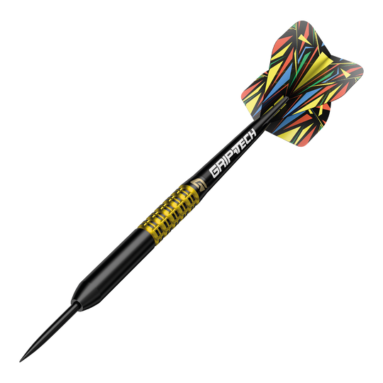 GOAT Athlete Yellow Tungsten Steeldarts Hier ist ein gelber Tungsten-Steeldart abgebildet. Der Dateiname ist 'GD7000770 GOAT Athlete Yellow Tungsten Steeldarts 4'.