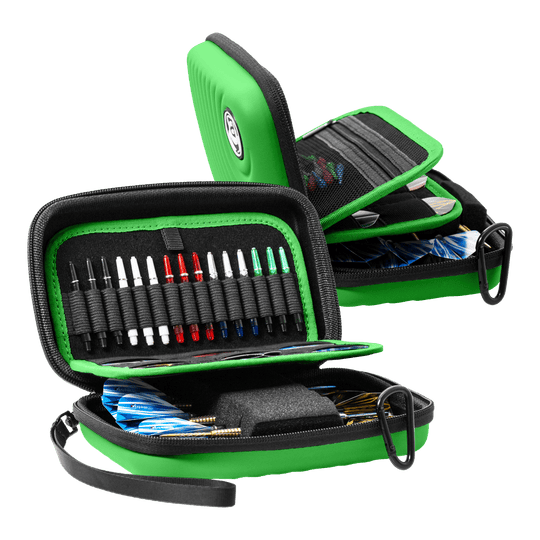 Bulls Orbis XL Dartcase - Grün Abgebildet ist das Bulls Orbis XL Dartcase in der Farbe Grün. Es wurde speziell zum Schutz von Dartpfeilen entwickelt.