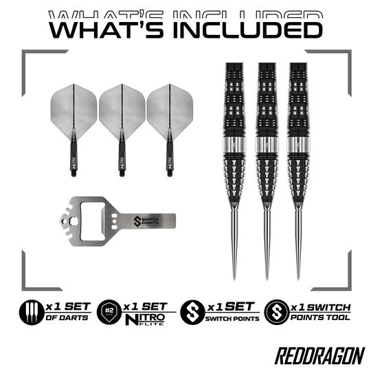 Red Dragon Recon Torpedo Steeldarts Abgebildet sind die Red Dragon Recon Torpedo Steeldarts - 23g. Dieses Produkt ist für Präzision und hohe Leistung entwickelt.