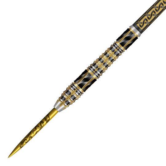 Shot Alchemy Auro Steeldarts Die Shot Alchemy Auro Steeldarts sind hochwertige Steeldarts für Präzisionswürfe. Das Produkt wird auf dem Bild deutlich gezeigt.