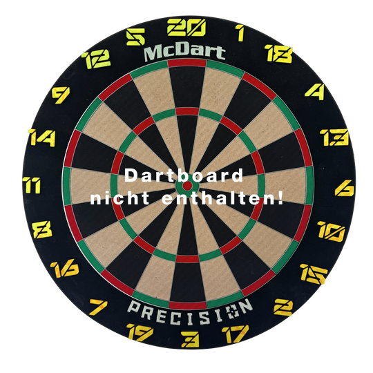 McDart Dartboard Steckzahlen / Zahlenring Cyber Dieses Bild heißt 'Cyber Gelb Board'. Vermutlich ist ein Board oder eine Platte in der Farbe Gelb abgebildet.