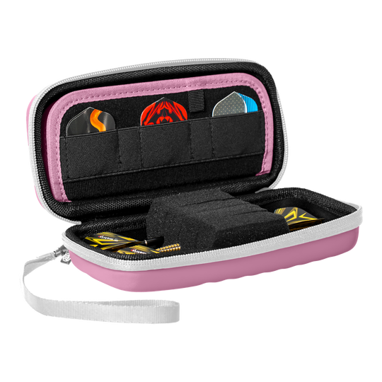 Bulls Orbis S Dartcase - Pink Zu sehen ist das Bulls Orbis S Dartcase in Pink. Es ist ein praktisches Etui für Dartspieler.