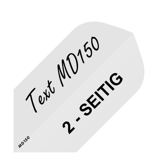 10 Satz Bedruckte Flights 2-Seitig - Wunschtext - MD150 Slim