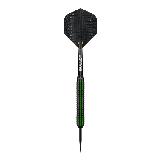 Bullet Gator Brass Steeldarts - 22g Das Bild zeigt die Bullet Gator Brass Steeldarts - 22g. Es handelt sich um Steeldarts mit einem Gewicht von 22 Gramm.
