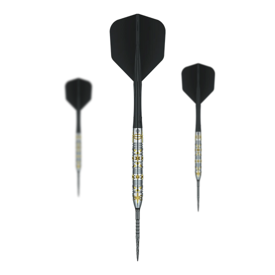 Caliburn Halo H1 Steeldarts - 22,5 g Das Bild stellt ein Set der Caliburn Halo H1 Steeldarts mit 22,5 g dar. Das Set eignet sich für professionelle und Hobby-Dartspieler.