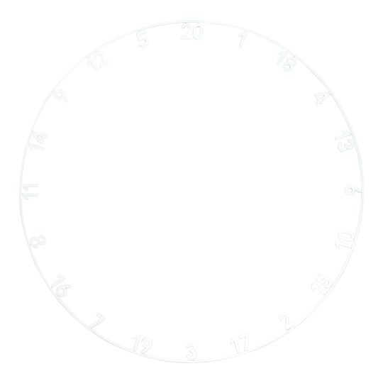 Precise 180 Endorphine Steeldartboard mit Nummernring - Classic White Abgebildet ist das Precise 180 Endorphine Steeldartboard mit Nummernring in Weiß. Das Produkt eignet sich ideal für Dartspieler aller Leistungsstufen.