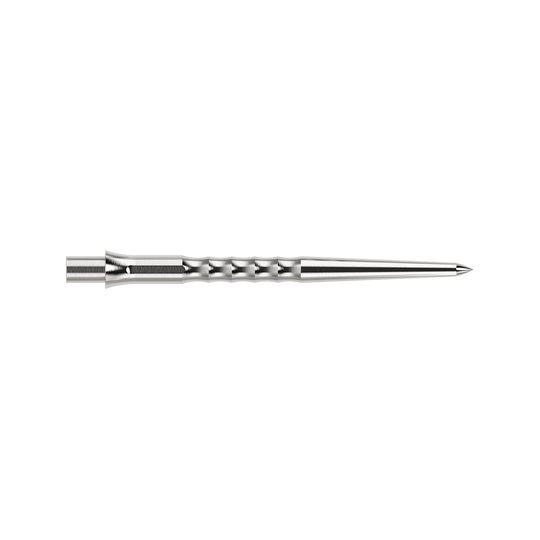 Caliburn System Steeldartspitzen - Ripple - NoLip - Silber Auf dem Foto ist ein Produkt mit der Bezeichnung EVO012_Caliburn_Evo_System_Steeldartspitzen_Ripple_NoLip_Silber_32mm_2 zu sehen. Dieses Produkt scheint Steeldartspitzen in Silber mit 32mm Länge darzustellen.