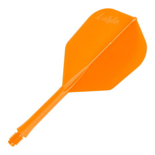 Ein Einzelstück eines BarFlight Dartflugs in Neonorange ist abgebildet. Das Produkt ist für Dartpfeile geeignet.