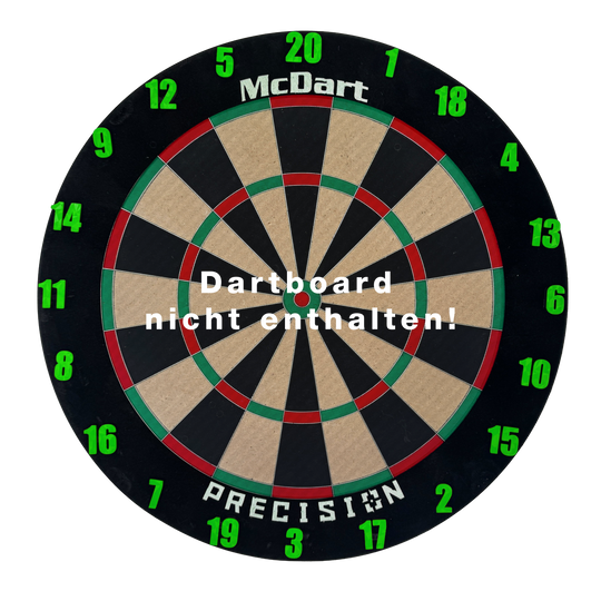 McDart Dartboard Steckzahlen / Zahlenring Classic Ein klassisches grünes Board ist zu sehen. Das Produkt wirkt schlicht und funktional.