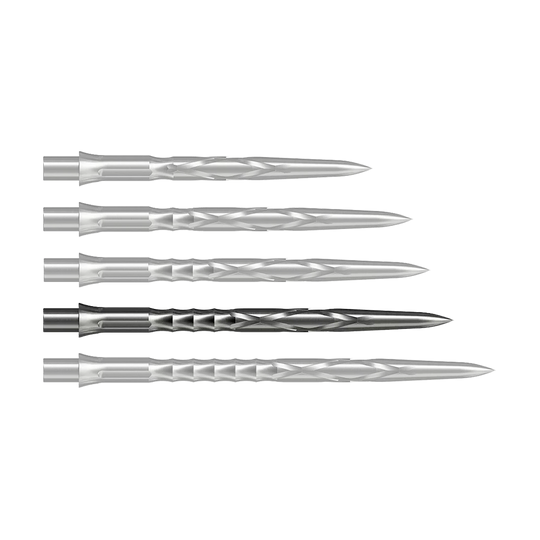 Caliburn System Steeldartspitzen - HAN G2 - Silber Auf dem Bild ist eine Caliburn Evo System Steeldartspitze HAN G2 in Silber und 36 mm Länge zu sehen. Sie ist speziell für Steeldarts geeignet.