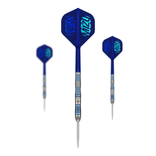 Target Japan Mizu Series 02 Swiss Point Steeldarts Gezeigt werden die Target Japan Mizu Series 02 Swiss Point Steeldarts. Diese Steeldarts sind Teil der japanischen Mizu Serie von Target.