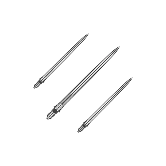 Caliburn EZ-EVO Dartspitzen - Smooth - Silber Dieses Bild stellt vermutlich glatte, silberne Dartspitzen mit 36 mm Länge dar. Die Dartspitzen sind aus der Caliburn EZ-EVO Serie.