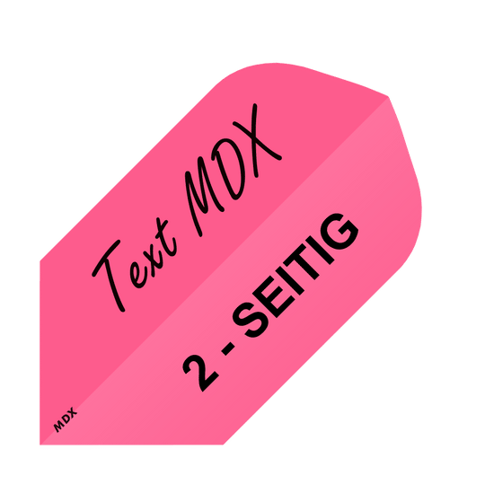 10 Satz Bedruckte Flights 2-Seitig - Wunschtext - MDX Slim