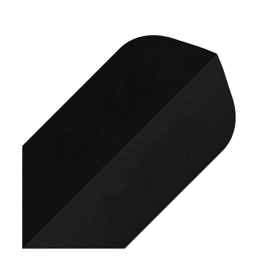 Nylon-Stoff Slim Flights - Schwarz Dies ist ein schwarzer Nylon-Stoff Slim Flight. Der Flight ist für Dartpfeile geeignet und hat eine schlanke Form.