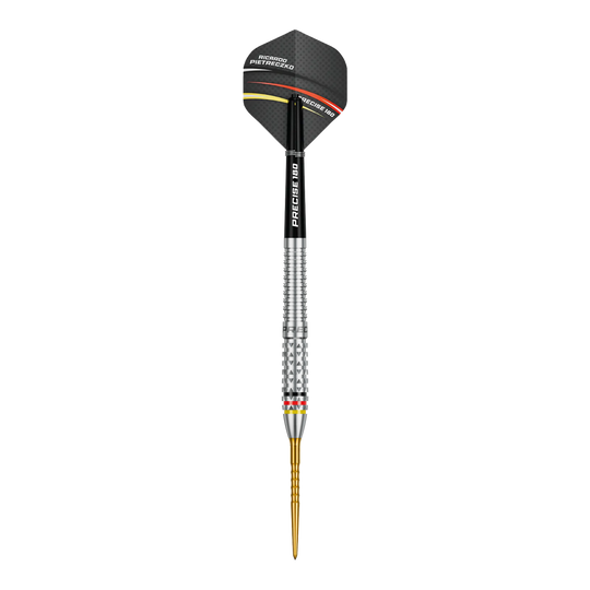 Precise 180 Ricardo Pietreczko GEN1 Steeldarts Hier ist ein Precise 180 Ricardo Pietreczko GEN1 Steeldart abgebildet. Der Dartpfeil ist für das Steeldartspiel konzipiert.