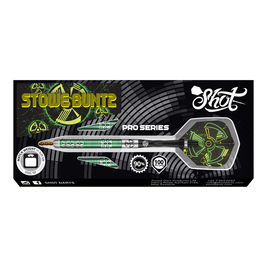 Shot Pro-Series Stowe Buntz 2 Steeldarts - 23g