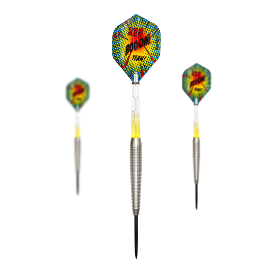 Karella Comic Line CL-5 Steeldarts - 21g Abgebildet wird das Set Karella Comic Line CL-5 Steeldarts - 21g. Das Set beinhaltet mehrere Steeldarts mit Comic-Motiv.