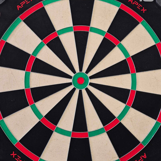 Bullet Apex Steeldartboard Das Bild zeigt das Bullet Apex Steeldartboard. Es gibt eine detaillierte Ansicht des Produkts.