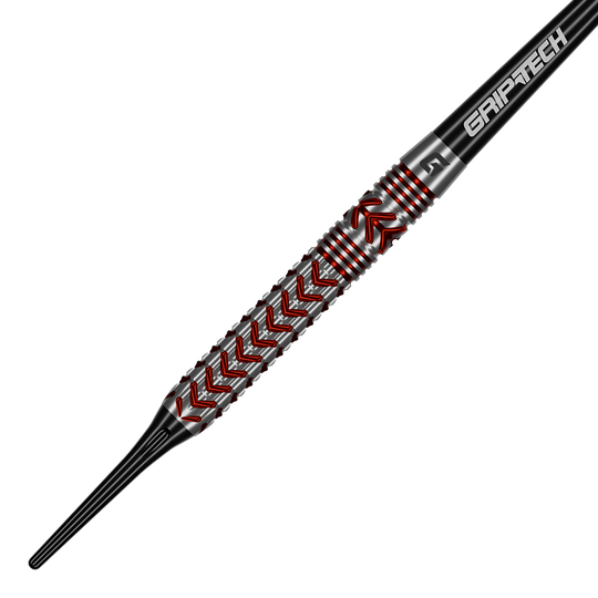 GOAT Curveball Softdarts - 20g Dieses Bild zeigt die GOAT Curveball Tungsten Softdarts - 20g. Die Darts sind aus Tungsten gefertigt und haben ein Gewicht von 20 Gramm.