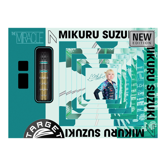 Target Mikuru Suzuki The Miracle GEN7.5 Softdarts - 19g Zu sehen sind die Target Mikuru Suzuki The Miracle GEN7.5 Softdarts - 19g. Das Produkt ist für Softdart-Spiele konzipiert.