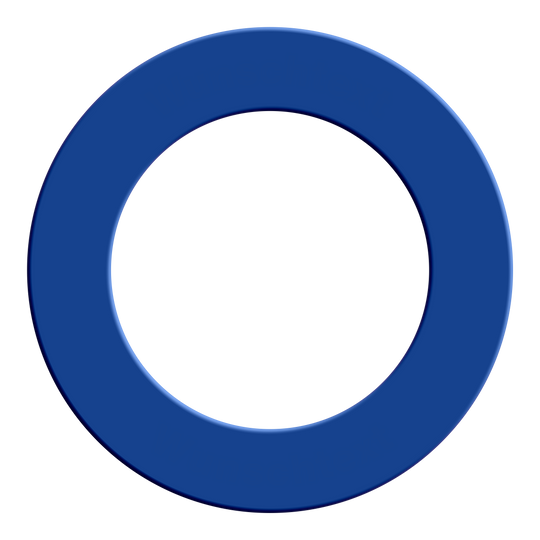 McDart Dartboard Surround Dargestellt ist ein Steeldartboard-Surround in Blau. Der Dateiname des Produkts ist 'DBS-blau_McDart_Steeldartboard_Surround_Blau_2'.