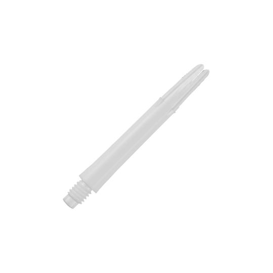 L-Style L-Shafts Locked Straight - White 260 Dies ist ein weißer, gerader Dart-Schaft ohne Kappen. Er hat eine Länge von 39 mm und besitzt ein Schraubgewinde am unteren Ende.