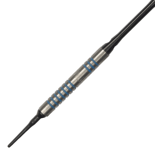 McDart 85er Tungsten V1 Softdarts - 17g Der McDart 85er Tungsten V1 Softdart wiegt 17 Gramm und hat ein silbernes Barrel mit blauen Rillen. Die Spitze ist aus Kunststoff und eignet sich für elektronische Dartscheiben.