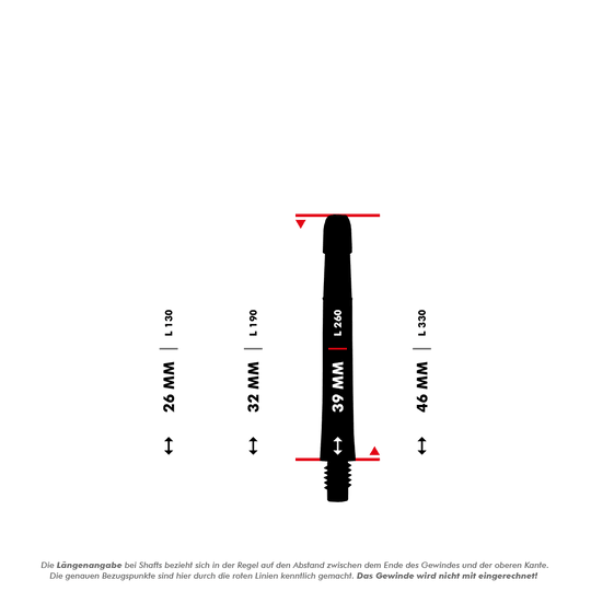 L-Style L-Shafts Locked Straight - Black