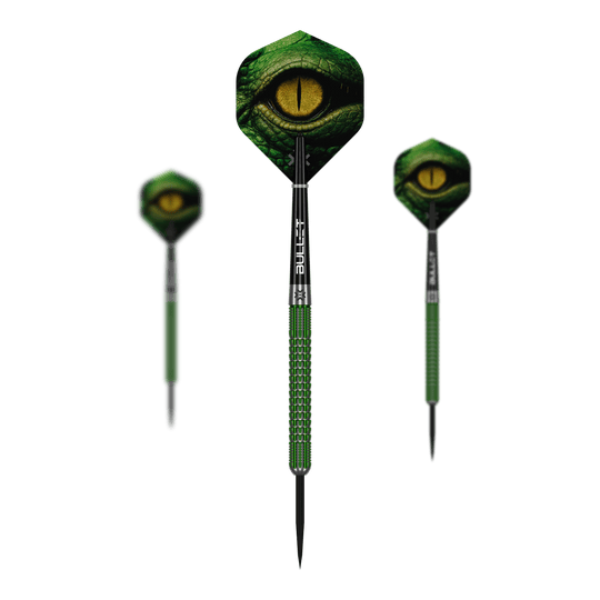 Bullet Gator Steeldarts Abgebildet sind die Bullet Gator Steeldarts in einem Set. Die Darts sind für das Spiel mit Stahlspitzen geeignet.