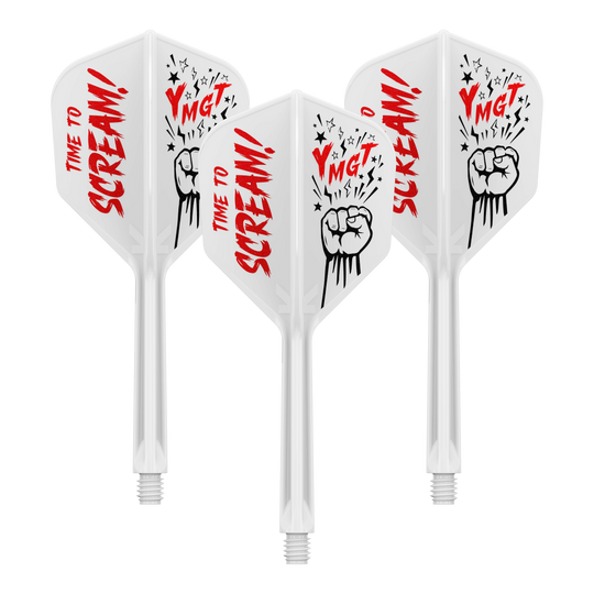 Target Japan K-Flex Scream No6 Flight-Shaft-System Das Bild zeigt das Produkt 410244_Target_Japan_K-Flex_Scream_No6_Flight-Shafts-System_33mm_1Set. Es handelt sich um einen Dartschaft mit Flight-System.