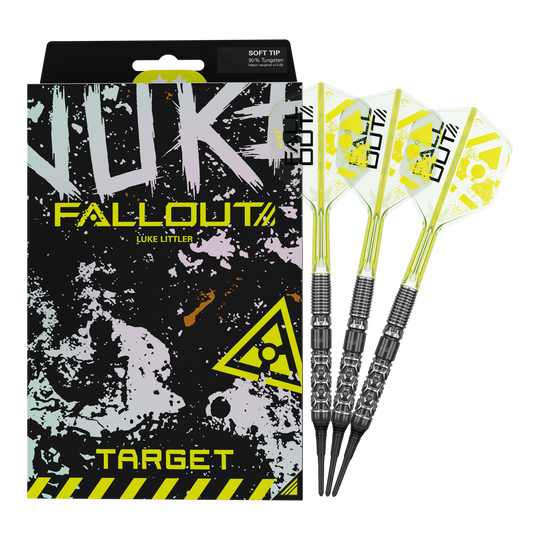 Target Luke Littler Nuke Fallout Softdarts - 19g Hier ist das Target Luke Littler Nuke Fallout Softdarts - 19g zu sehen. Das Produkt wurde für professionelle Dartspieler entwickelt.