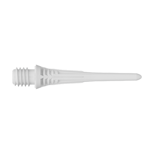 Target Cryo Softdartspitzen 30er Pack - Weiß liegt auf einer Oberfläche. Die Softdartspitzen sind weiß und werden als Packung angeboten.