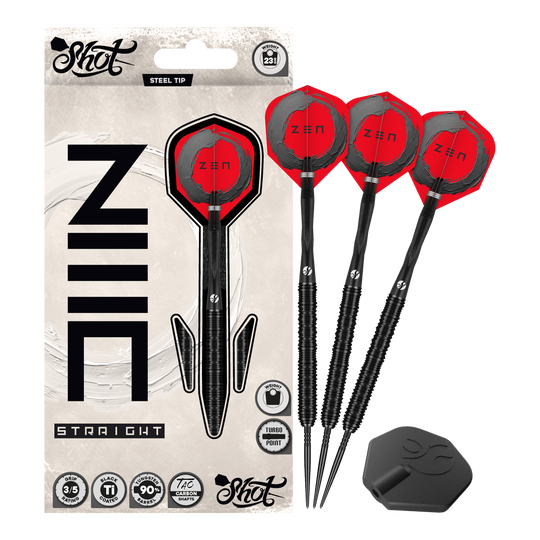 Shot ZEN Straight Turbo Point Steeldarts - 23g Shot ZEN Straight Turbo Point Steeldarts - 23g