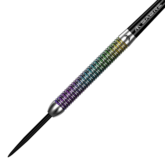 Mission Kaleidos Steeldarts Auf dem Bild sind die Mission Kaleidos Steeldarts zu sehen. Die Dartpfeile zeichnen sich durch ihr auffälliges Design aus.