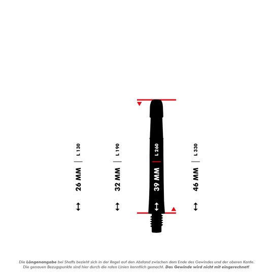 L-Style L-Shafts Locked Straight - Red