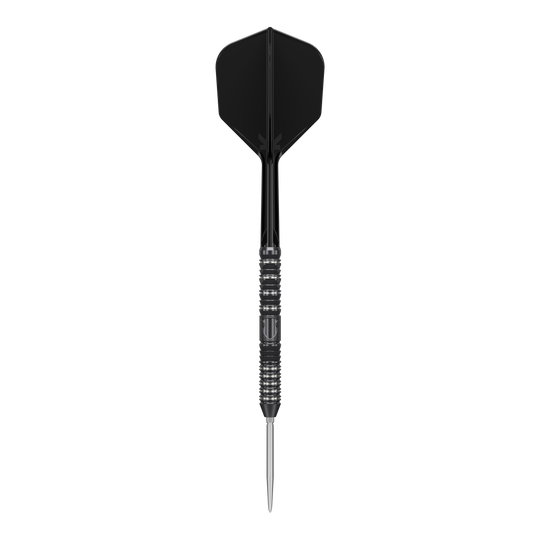 Target Japan Black Marque Draco GEN2 Steeldarts Auf dem Bild ist ein schwarzer Steeldart der Marke Target Japan Black Marque Draco GEN2 zu sehen. Der Dart hat ein modernes, gerilltes Design und eine scharfe Spitze.