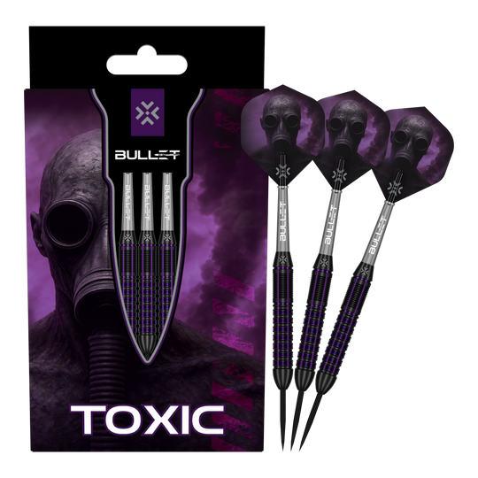 Bullet Toxic Brass Steeldarts - 23g Abgebildet ist das Produkt Bullet Toxic Brass Steeldarts - 23g. Es handelt sich um einen Steeldart-Pfeil aus Messing.