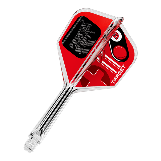 Das Bild stellt das Produkt 410583_Target_K-Flex_PressStart_No6_Flights_26mm_1 dar. Es handelt sich vermutlich um einen Dart-Flight oder einen ähnlichen Artikel.